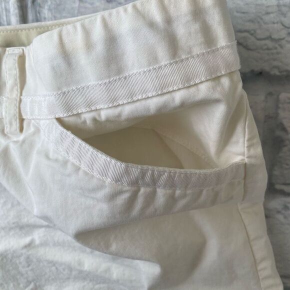 Express Design Studio editor women 10 cotton blend white chino shorts - Picture 3 of 10